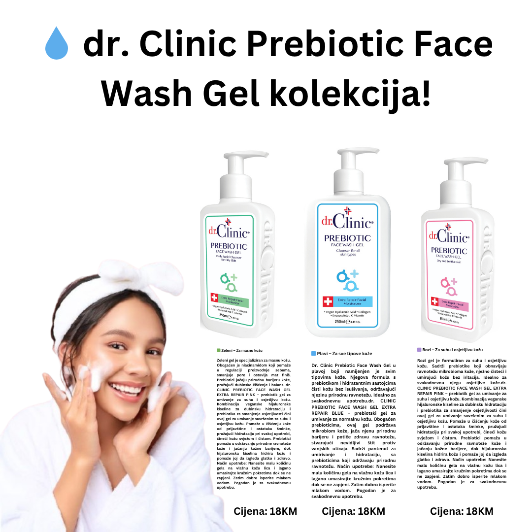 dr. CLINIC PREBIOTIC FACE WASH GEL EXTRA REPAIR PINK