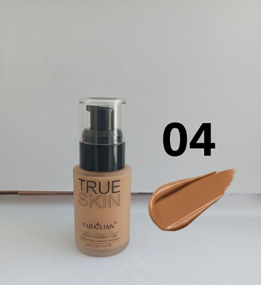 04 nijansa- TRUE SKIN/ YABAOLIAN LIQUID FOUNDATION High Coverage Longwear Foundation 30ml/1.01 fl.oze